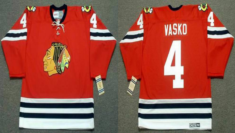 2019 Men Chicago Blackhawks 4 Vasko red CCM NHL jerseys